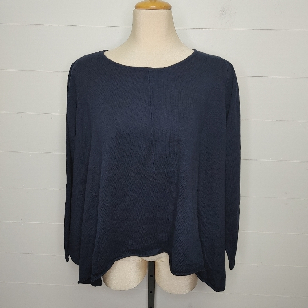 The Earth Collection cotton & cashmere boxy asymmetric sweater